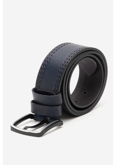 Dericlub Hakiki Deri 4.5 Cm Erkek Dikişli Spor Kemer 520 Lacivert Lacivert