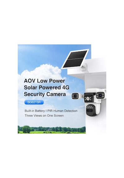 Vstarcam Bg621sr 3 Kameralı 6mp Güneş Panelli Sim Kartlı 4g Solar Kamera