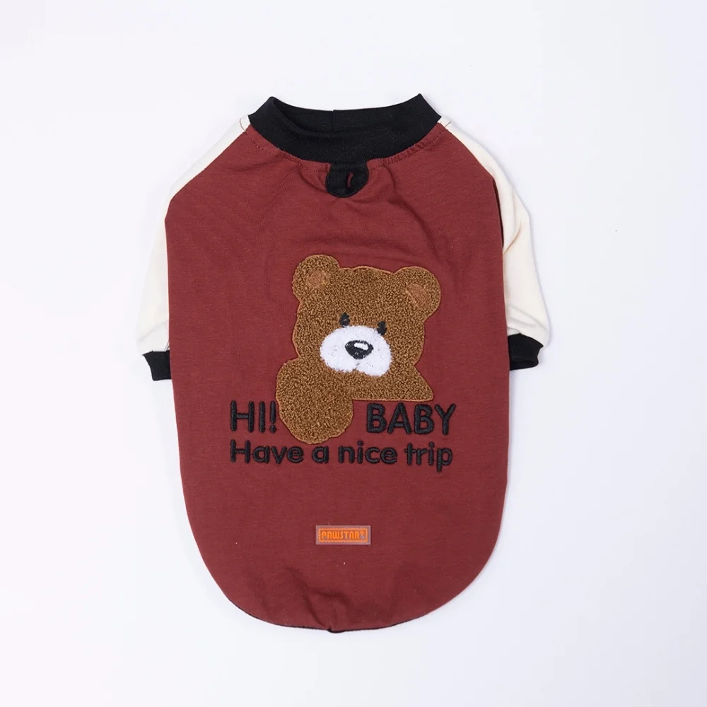 Kahverengi Baby Teddy Kedi Köpek Sweat