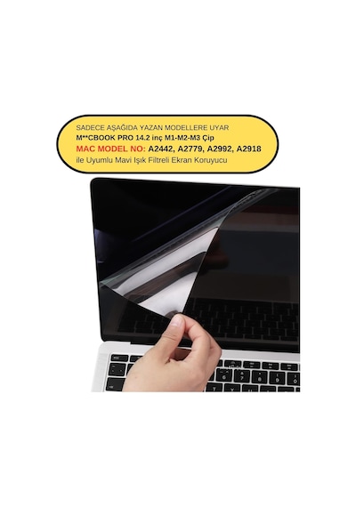 Macbook Pro 14.2 İnç M2 M3 M4 M5 Uyumlu Parlak Anti Scratch Ekran Koruyucu Retina Net Görüntü C