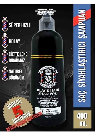 Bhl 400 Ml Siyahlaştırıcı Şampuan Tüm Saçlar İçin Renk Koruyucu Etki