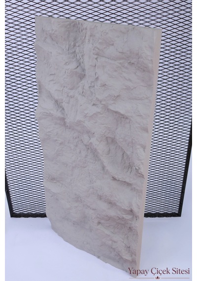 Yapay Çiçek Sitesi Boyanabilir Poliüretan Panel Kaya Model 60x120 Cm Ekru