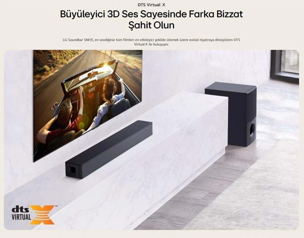 Ev Sinema Soundbar Dts Virtual: X 600w Yüksek Ses Ve Kalite, Thinq 4.1 Kanal Sinema Deneyimi-115040