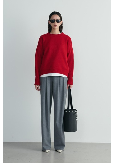 Suud Collection Kırmızı Bella Oversize Kazak