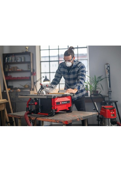 Tezgah Testeres Te-ts 10 T 2000 W, 89 Mm Kesme Yüksekliği, Ø 254 Mm Testere Bıçağı, Tezgah Genişliği Uzatması, Açılı Durdurma, Paralel Durdurma, İtme Çubuğu, Toz Emiş Bağlantısı