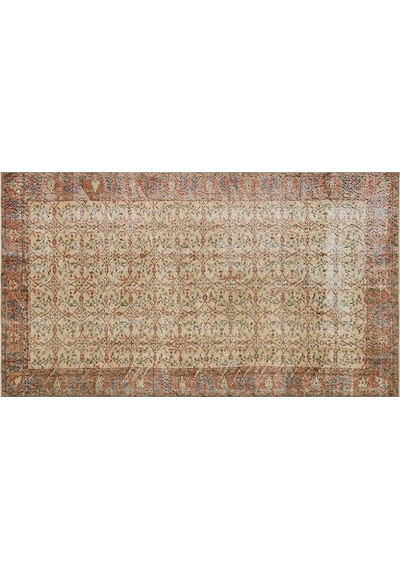Eskitme Vintage %100 El Dokuma Halı 1,49 X 2,62 Cm 9089