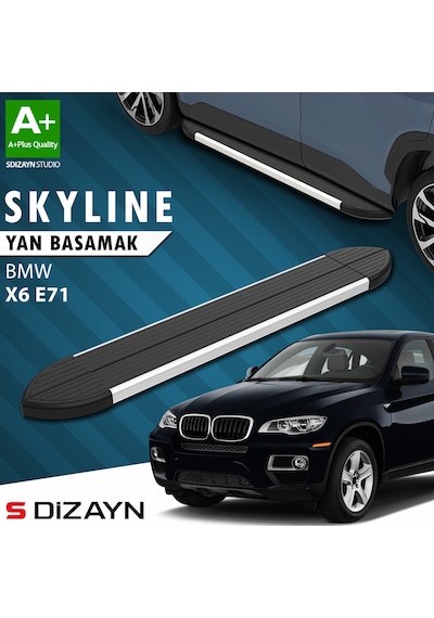 S-dizayn Bmw X6 E71 Skyline Aluminyum Yan Basamak 193 Cm 2008-2014 A+ Kalite