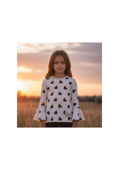 Fesshera Kids Kız Çocuk Sweatshirt Uzun Kollu Fitilli Kalp Desenli İspanyol Kol Kesimli Pamuklu Kışlık Sweatshirt Bej Fesshera Kids Kız Çocuk Sweatshirt Uzun Kollu Fitilli Kalp Desenli İspanyol Kol Kesimli Pamuklu Kışlık Sweatshirt Bej
