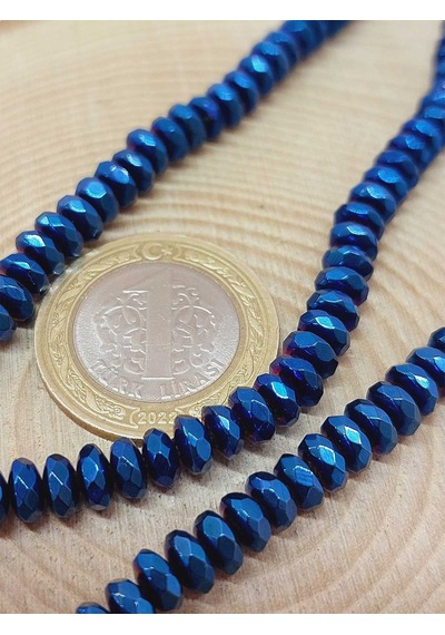 Yasamtohumu Hematit Taşı Rondela Dizi 3x6mm 54668 Çok Renkli