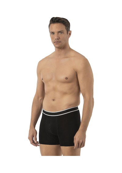Özkan Underwear Özkan 11226 Erkek %95 Pamuklu Likralı Süprem Kumaş Esnek Rahat Boxer Şort Siyah