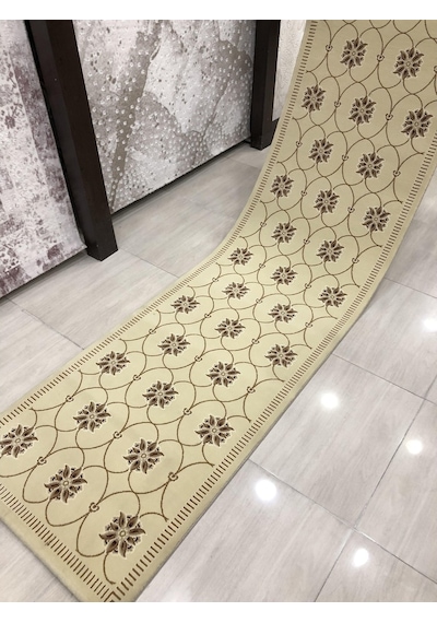 Saray Halı Tifanny 10545 R 80X300 Kahve Krem 3 Metre Yolluk !
