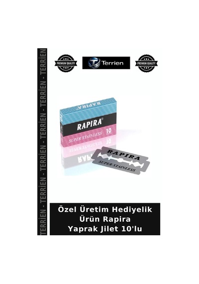 Özel Üretim Hediyelik Ürün Rapira Yaprak Jilet 10'lu