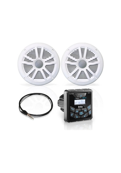 Boss Audio Systems Mckgb450W.6 Usb Aux Girişli Bluetoothlu Hoparlörlü Marin Teyp Seti
