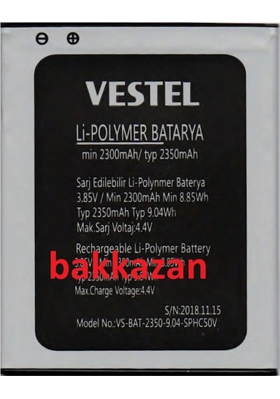 Vestel Uyumlu Venus Go Batarya Pil