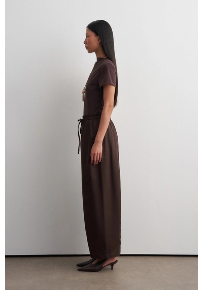 Kadriye Baştürk Barrel Gabardin Pantolon Kahverengi