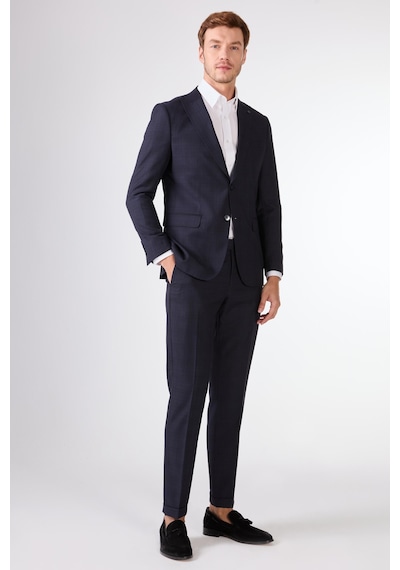 Dufy K.lacivert Balıksırtı Erkek Takım Elbise - Slim Fit Lacivert Dufy K.lacivert Balıksırtı Erkek Takım Elbise - Slim Fit Lacivert