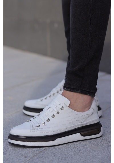 M.p. Pra Comfort Yüksek Taban Cilt Erkek Sneaker Ayakkabı 667800001194 05 Beyaz Beyaz