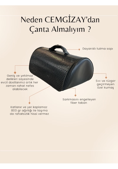 Cemgizay Kedi ve Köpek Taşıma Çantası