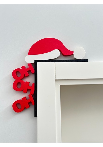 Ho Ho Ho Yılbaşı Kapı/ Duvar Dekoru 3d Baskı Xmas Ho Ho Ho Dekorasyon Kırmızı