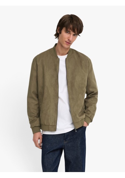 Only & Sons Onslucas Fake Suede Bomber Otw Noos Erkek Kahverengi Mont - 22027463