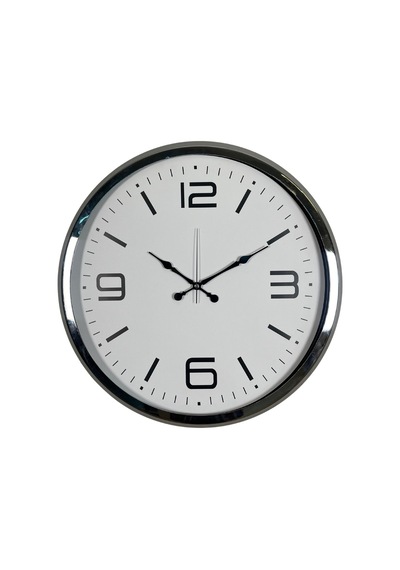 Krom 52 Cm Metal Modern Tasarım Duvar Saati çok Renkli