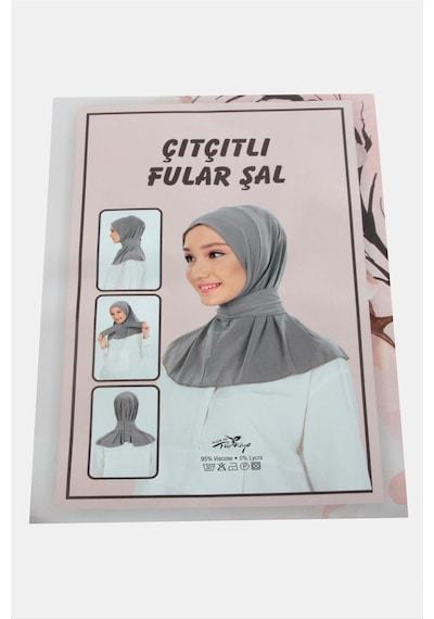 Zero Land Çıtçıtlı Semeglbl - 89 Fular Şal-siyah Çok Renkli