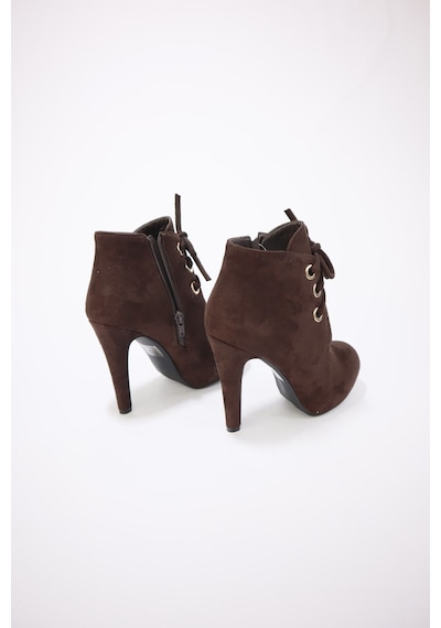 Nealdin Kadın Nubuk Uzun Topuklu Ayakkabı Kahverengi