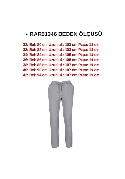 Modarar Erkek Jogger Pantolon Bel Bağcıklı Regular Rar01346 Gri