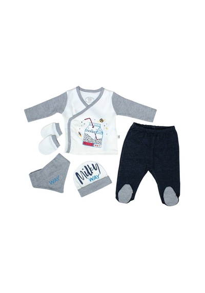 Tongs Baby Milk Way 5'Li Zıbın Takım 0-3 Ay Hastane Çıkışı -Laciv Çok Renkli