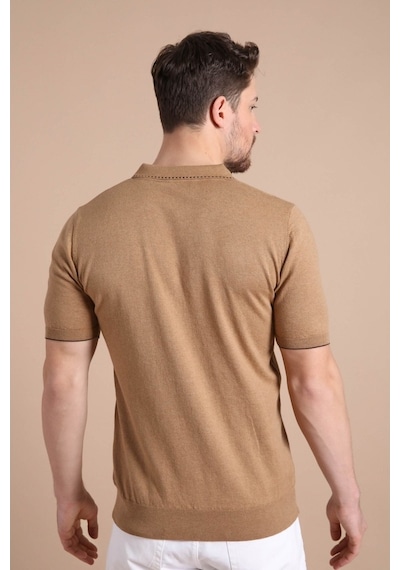 Ferraro Camel Polo Yaka Fermuarlı Erkek Pamuk Triko T-Shirt-Kahverengi (417942840) Kahverengi Ferraro Camel Polo Yaka Fermuarlı Erkek Pamuk Triko T-Shirt-Kahverengi (417942840) Kahverengi
