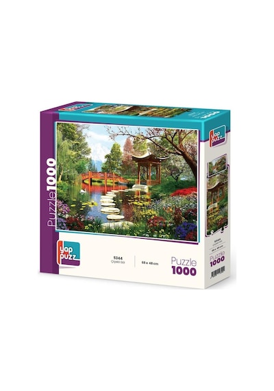 Çiçekli Göl Ve Botanik Bahçesi İkili Set - 1000 + 500 Parça İkili Puzzle Seti