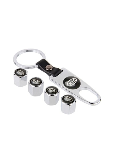 Kia Pride Paslanmaz Çelik Sibop Kapağı Ve Anahtarlık Seti Krom Renk