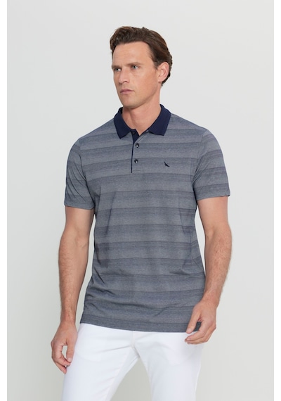 AC&Co / Altınyıldız Classics Erkek Lacı Pamuklu Slim Fit Dar Kesim Polo Yaka Jakarlı Tişört Lacı
