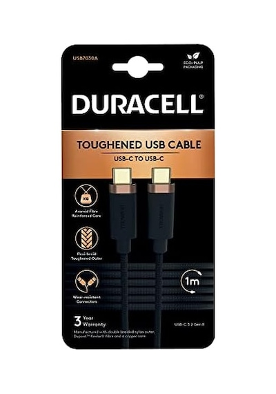 1m Usb-c To Usb-c Örgülü Şarj Kablosu - Siyah
