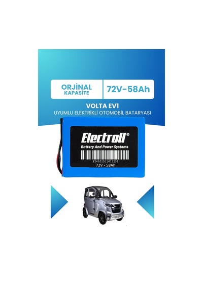 Volta Ev1 Uyumlu Standart Kapasite Lifepo4 72v 58ah