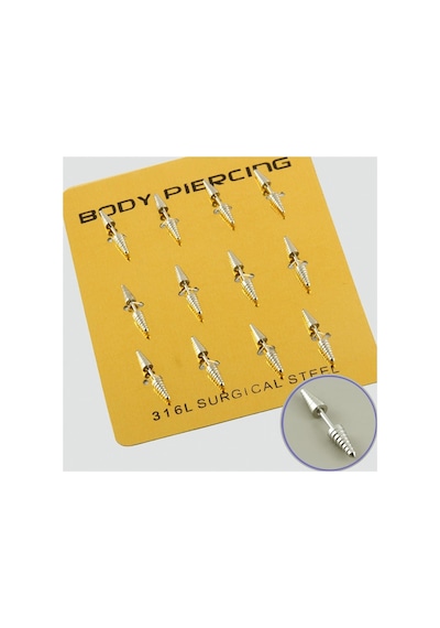 Zenviac456 Vidalı Çelik Piercing 1 Adet Zenviac45678 Gümüş Rengi 56449136