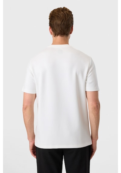 Back And Bond Beyaz Baskılı Regular Fit Bisiklet Yaka Tişört