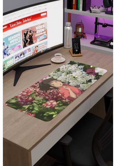Spirited Away Kaymaz Dikişli Kauçuk Oyuncu Mousepad V1 - 70x30 Xl Gaming Mouse Pad Fare Altlığı