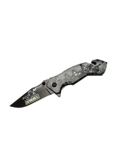 4 23 6 Swat Kurtarma / Kamp Çakı 20cm - Yarı Otomatik, Kemerlikli, Cam Kırma Ve İp Kesme Aparatlı Renkli