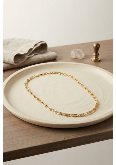 Cm Yay Model Gold Renk 50 Cm Kadın Kolye Çok Renkli