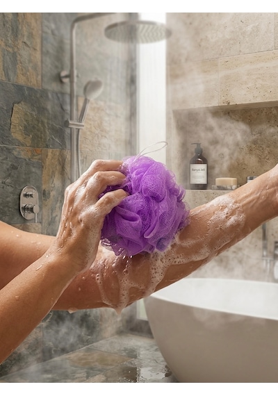 Keops Kendinden Sabunlu Banyo Lifi - Lavanta Kokulu Aromaterapi Etkili Pratik Banyo Lifi