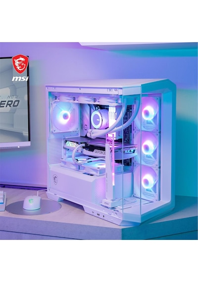 Msı Mag Pano M100r Pz Argb Fanlı Beyaz Micro Atx Oyuncu Kasası