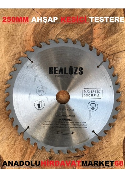 Özs 250 Mm Elmas Testere Sunta Mdf Ahşap Odun Kesme Testeresi 40t