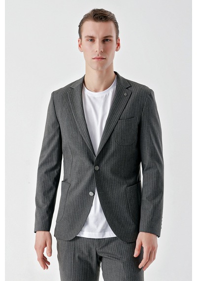 Morven Erkek Gri Poliviskon Trend Çizgili Desen Slim Fit Mono Yaka Takım Elbise 24mc001037100 Gri Morven Erkek Gri Poliviskon Trend Çizgili Desen Slim Fit Mono Yaka Takım Elbise 24mc001037100 Gri