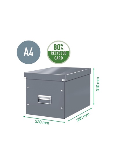 Leitz 61080095 Wow C&s Kutu Küp Büyük Boy, Siyah