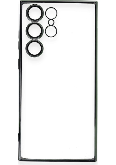 Muratech Newface Samsung Galaxy Uyumlu  S23 Ultra Kılıf Razer Lensli Silikon - Yeşil