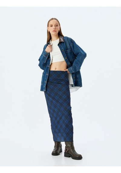 Koton Yüksek Bel Slim Fit Ekoseli Astarlı Midi Kalem Etek Lacivert Ekose 5wal70060ık Lacivert Koton Yüksek Bel Slim Fit Ekoseli Astarlı Midi Kalem Etek Lacivert Ekose 5wal70060ık Lacivert