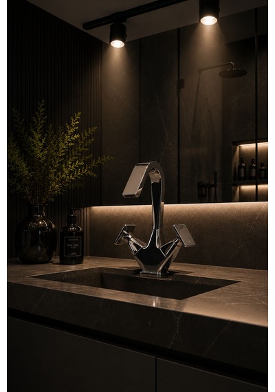 Fontana Fk-1011 Krom Lavabo Bataryası Şık Modern Tasarım Krom Batarya