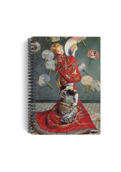 Claude Monet/madame Monet İn A Japanese Kimono,1876 Spiralli Defter 09 A5 Çizgisiz 100 Sayfa
