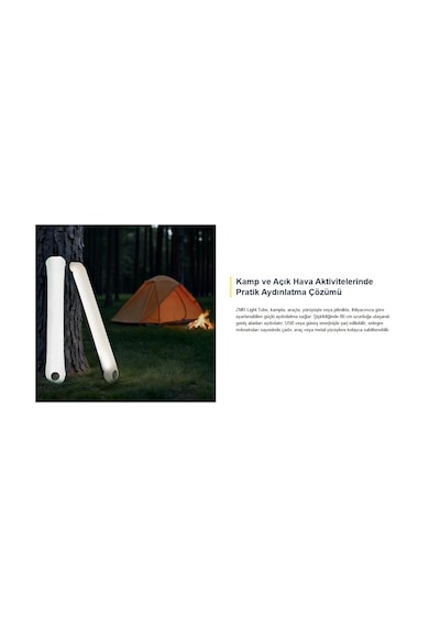 Zmr Light Tube Usb Ve Güneş Enerjisi İle Şarj Edilebilir Katlanabilir Şişirilebilir Led Aydınlatma